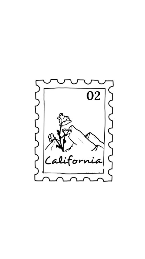 Cute California Tattoos, California Flash Tattoo, Dainty California Tattoo, Tiny California Tattoo, California Postage Stamp Tattoo, Simple California Tattoo, California Themed Tattoos, Bay Area Tattoos Ideas, Small California Tattoo