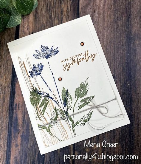 Personally Yours: Cased Stampin' Up! Inked & Tiled Sympathy Card Love And Sympathy Stampin Up Cards, Sympathy Card Stampin Up Simple, Thank You Card Stampin Up Simple, Stampin Up Natural Botanicals, Natural Botanicals Stampin Up Cards, Stampin Up Sympathy Cards 2024, New Stampin Up 2024, Stampin Up Inked And Tiled Cards, Stampin Up Sympathy Cards Simple