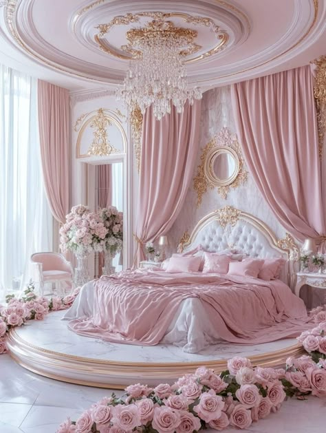 Future House Bedroom, Anime Bedrooms, Princess Rooms, Comfy Room Ideas, Beautiful Landscape Pictures, Bedroom Bathroom Ideas, Amazing Bed, Gacha Club Background, Purple Ideas