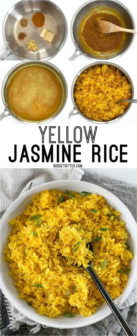 Yellow Jasmine Rice, Yellow Jasmine, Flavorful Rice, Rice Side Dishes, Yellow Rice, Jasmine Rice, Indian Spices, Pasta Rice, Indian Dishes