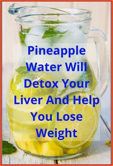 Your body will be detoxified with pineapple water Pineapple Detox, Detox Your Liver, Pineapple Water, Detox Waters, Baking Soda Beauty Uses, Health Drinks, Infused Water Recipes, Detox Water Recipes, Belly Fat Drinks