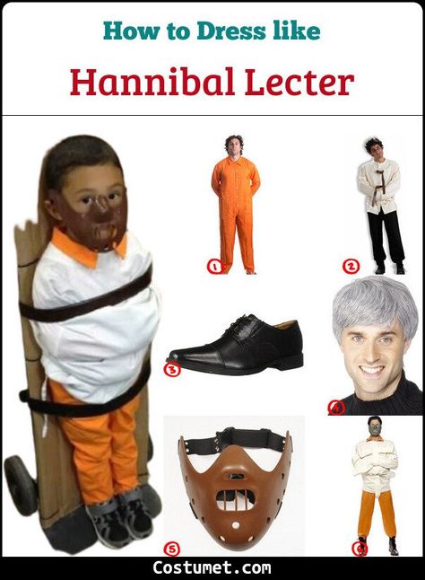 Hannibal Lector Costumes, Hanibal Lector Costume, Silence Of The Lambs Costume, Masc Halloween, Hannibal Cosplay, Hannibal Lecter Costume, Hannibal Lecter Mask, Prison Uniform, Lamb Costume