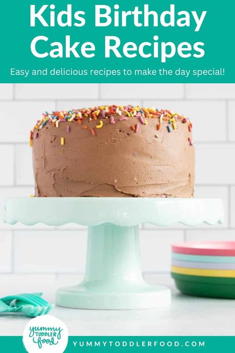 Kids Birthday Cake Recipes Cake For One Recipe, Kids Snack Recipes, Kid Birthday Cakes, Fun Birthday Cakes, Easy Chocolate Cupcake Recipe, Healthy Apple Cake, Strawberry Sheet Cakes, Healthy Birthday Cakes, Toddler Birthday Cakes