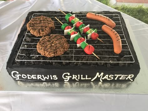 Grill Cakes For Men, Grill Birthday Cake, Bbq Grill Cake Ideas, Bbq Birthday Cake For Men, Grill Cake Ideas, Bbq Cake Ideas, Bbq Birthday Cake, Fathers Day Cakes, Groomsmen Cake