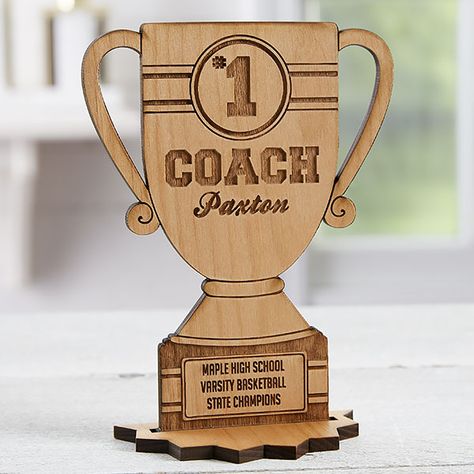 Wooden Trophy Design, Wooden Trophy, Wood Trophies, Wood Keepsake, Laser Cut Wood Crafts, Unique Gifts For Dad, Trophy Design, Laser Engraved Ideas, Teacher Personalized