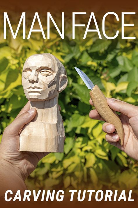 Unlock the secrets of this engaging art form as we demonstrate how to carve a Man Face with precision and finesse. From the initial block of wood to the intricate details, we'll provide step-by-step instructions on bringing out the manly charm in your carving 🙌 Wood Carving Face Step By Step, Wood Whittling Projects, Ornamental Wood Carving, Abstract Wood Carving, Wood Whittling, Block Carving, Wood Carving Art Sculpture, Woodcarving Ideas, Carving For Beginners