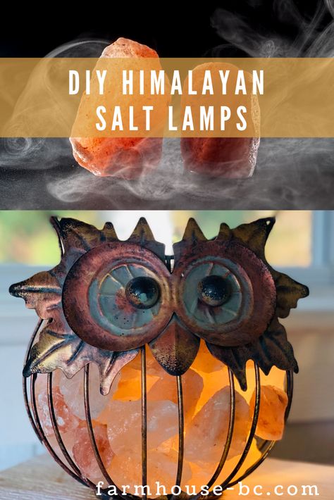 Let’s learn how to make a Himalayan salt lamp and why you should. Did you know that Himalayan salt lamps are very popular and they have not gone down in price either? You can make your own unique Himalayan salt lamp or lamps within minutes. This is a project that should be used every day and so easy to make gifts too. The blog has the directions along with how to make, care and benefits of having a salt lamp. #saltlamp #himalayansalt #himalayan #diydecor #diy #farmhousedecor #farmhouserustic Diy Salt Lamp, Easy To Make Gifts, Modern Homemaking, Thift Store, Primitive Christmas Crafts, Himalaya Salt, Rock Lamp, Owl Lamp, Make Gifts