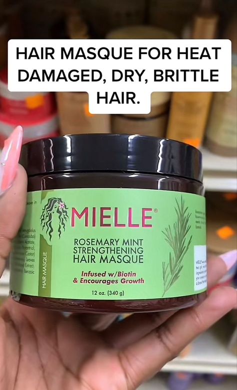 Amazon.com: Mielle Organics Rosemary Mint Strengthening Hair Masque, Essential Oil & Biotin Deep ... Mielle Hair Mask, Hair Mask Products, Fringe Styling, Topknot Hairstyles, Hair Thickening Remedies, Best Hair Masks, Dry Hair Mask, Hair Growth Mask, Celebrity Wedding Hair