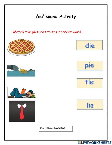 Ie Words Worksheet, Words Worksheet, Cvc Words Worksheets, Activity Worksheet, Sound Words, Jolly Phonics, The Worksheet, Programming Languages, Cvc Words