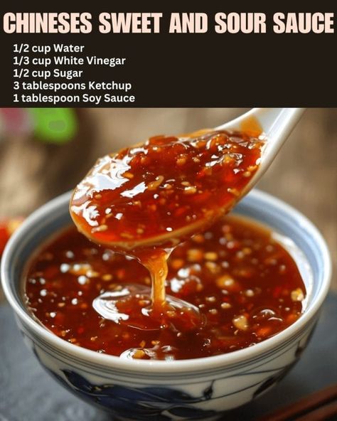 Chinese Food Sauces, Asian Sweet And Sour Sauce, Sweet & Sour Sauce, Recipe For Sweet And Sour Sauce, Sweet Garlic Sauce, Asian Sauce For Pork, Soy Sauce Recipe Dishes, How To Make Sweet And Sour Sauce, Chinese Sauces Recipes