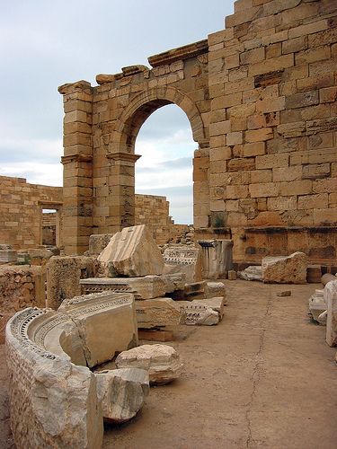 Nymphaeum, Leptis Magna, Libya. | Flickr - Photo Sharing! Leptis Magna, Jagged Stone, Abandoned Island, Ancient Civilisation, Roman Garden, Building References, Desert Resort, Temple Ruins, Architecture Sculpture