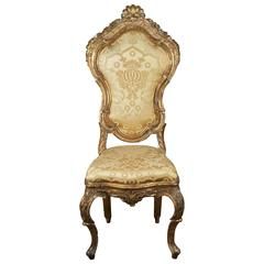 18th Century, French Opera Chair Chair Png, Chair Aesthetic, Baroque Mirror, Funky Chairs, Modern Side Chairs, French Aesthetic, Gold Furniture, Wood Wall Mirror, Gold Silk