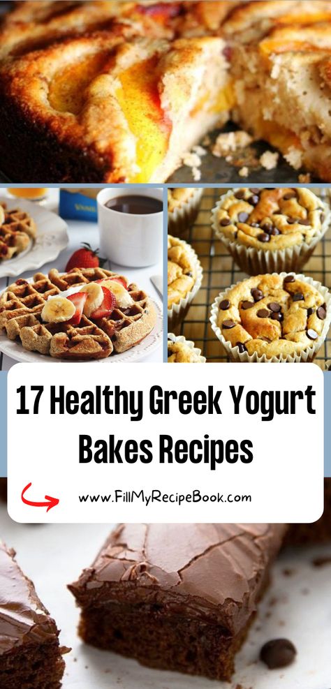 17 Healthy Greek Yogurt Bakes Recipes. So much healthier baking with Greek yogurt when doing desserts and cakes and much more. Healthy Baking With Greek Yogurt, Yoghurt Baking Recipe, Dessert Using Yogurt, Baking Greek Yogurt, Dessert Recipes Using Greek Yogurt, Egg And Yogurt Recipes, Breakfast Recipes With Greek Yogurt, Things To Make With Greek Yogurt Healthy, Healthy Dessert Recipes With Greek Yogurt