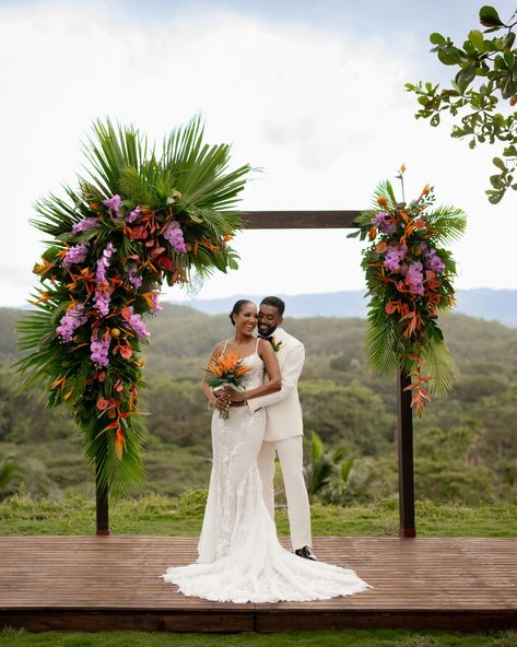 Etienne and Stephanie wedding Jamaica Wedding Flowers, Jamaican Themed Wedding, Caribbean Wedding Theme, Tropical Wedding Dress, We Still Do Vow Renewal, Montego Bay Wedding, Jamaica Destination Wedding, Tropical Wedding Dresses, Wedding In Jamaica