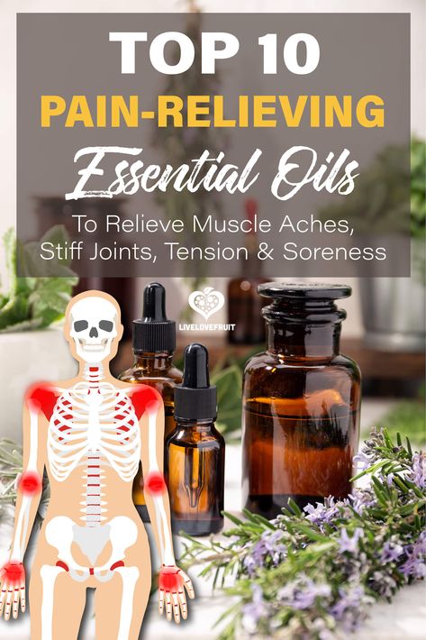 Relieve muscle aches, stiff joints, tension, and soreness with these 10 pain-relieving essential oils that fight inflammatory pain. #essentialoils #essentialoilsforpain #essentialoilsforinflammation #inflammation #inflammatorypain #achesandpains #muscleaches #stiffjoints #tension #soreness #essentialoilsforpainrelief #essentialoilsforaches #painreliefessentialoils #painrelief #pain #painrelievingessentialoils Essential Oil For Body Aches, Essential Oils For Joints And Muscles, Essential Oils For Muscle Spasms, Essential Oils For Nerve Pain Relief, Essential Oil For Pain Relief, Essential Oils Muscle Pain, Essential Oils For Sore Muscles, Nerve Pain Essential Oils, Oils For Inflammation