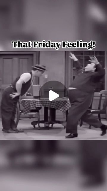 Random Bits of Nostalgia & Pop Culture on Instagram: "Happy Friday!!! 🕺🏻  #happyfriday #friday #weekend #weekendvibes #tgif #nostalgia #throwback #flashback #flashbackfriday #fbf #dance #insta #reels #instareels #instagramreels #instadaily #instamood #instadance #thehoneymooners #ralphkramden #funny #instafunny #howsweetitis #instagram" Happy Friday Eve Funny, Funny Friday Humor Hilarious Mornings, Happy Friday Videos, Friday Morning Greetings Funny, Happy Friday Funny Hilarious, Friday Dance Funny, Tgif Humor Happy Friday Hilarious, Happy Friday Quotes Positivity, Happy Friday Images Funny