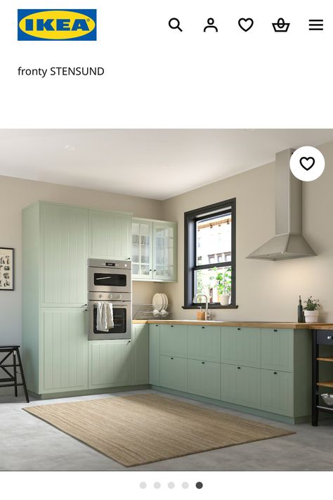 Pastel Kitchen Cabinets, Soft Green Kitchen, Dining Furniture Sets, Ikea Kitchen, Green Kitchen, Base Cabinets, Traditional Kitchen, Wall Cabinet, Drawer Fronts