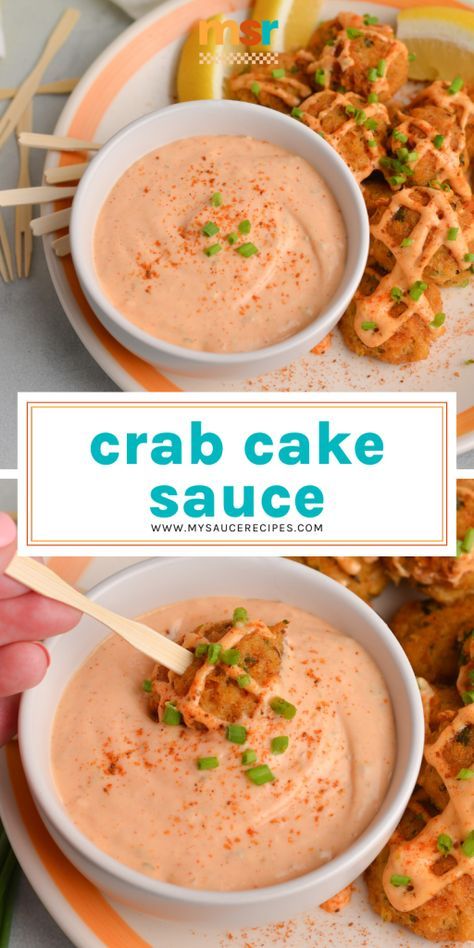 BEST Crab Cake Sauce Recipe (Remoulade for Crab Cakes!) Crab Cake Sauce Recipe, Crab Cake Dipping Sauce, Cake Sauce Recipe, Crab Cake Dip, Cake Sauce, Crab Cake Sauce, Homemade Crab Cakes, Cocktail Sauce Recipe, Sauce Cocktail