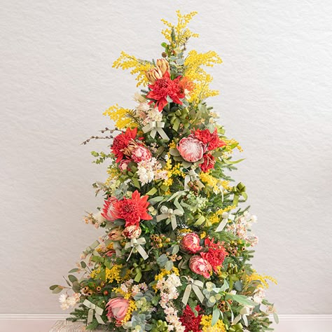 Australian Christmas Tree, Native Christmas, Christmas Decorations Australian, Christmas Tree Designs, Australian Trees, Aussie Christmas, Australian Christmas, Pine Christmas Tree, Australian Flowers