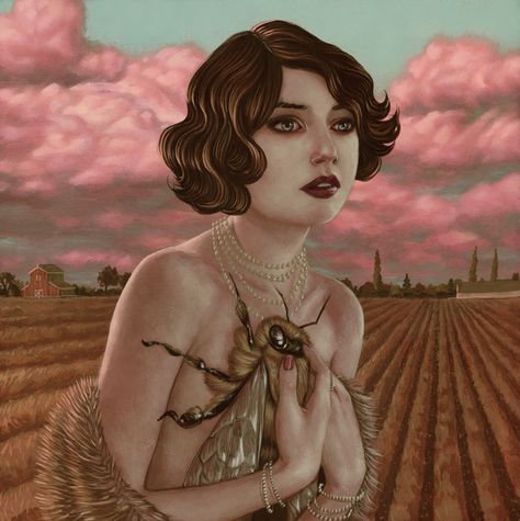 Casey Weldon -  Honey 2012 Art Beat, Magazine Illustration, Surrealism Painting, Lowbrow Art, Bee Art, Arte Sketchbook, Pop Surrealism, Portrait Illustration, Eye Art