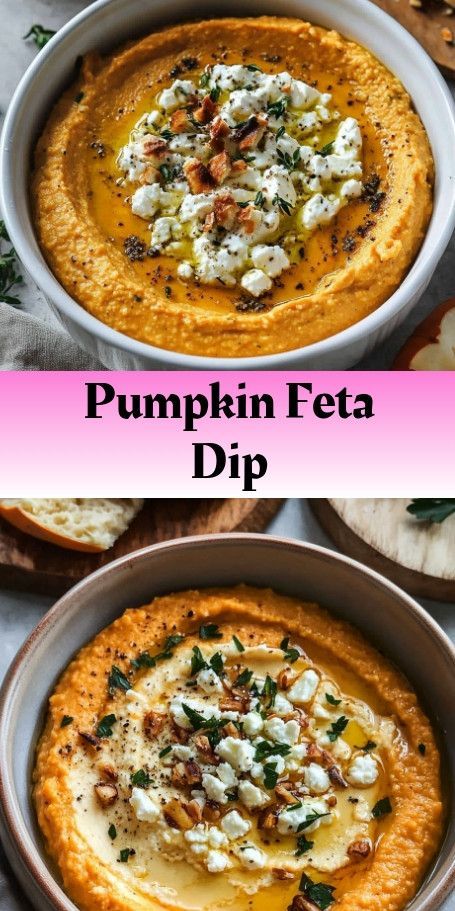 Pumpkin Whipped Feta Dip with Spiced Pita Chips - Fall Flavors in Every Bite! Pinterest Pin Description: Embrace the flavors of fall with this creamy and savory Pumpkin Whipped Feta Dip, perfectly paired with homemade spiced pita chips. This vibrant and festive appetizer is ideal for gatherings or as a delicious snack. #PumpkinDip #WhippedFeta #FallFlavors #HealthyAppetizer #VegetarianSnacks #EasyRecipes #FallRecipes #SeasonalEating #WalderWellnessInspired #SpicedPitaChips Elegant Charcuterie, Types Of Dips, Pumpkin Feta, Pumpkin Appetizers, Retreat Food, Christmas Party Appetizers, Whipped Feta Dip, Cranberry Pomegranate, Sweet Appetizer