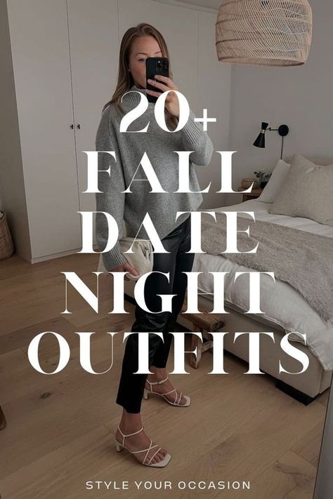 Searching for classy and dressy fall date night outfits for 2024? Whether you’re after dressy or casual date night outfits, we’ve got 20+ chic ideas for you this fall. From jeans and dresses to at-home date night outfits, these are the perfect fall going out outfits for your date night. Fall style, chic style, classy outfits. Black Pants Dinner Outfit, Casual Pub Outfits Women, Outfit For Going Out, Night Out With The Girls Outfit, Evening Outfits For Women Going Out, What To Wear For Dinner With Friends, Pub Dinner Outfit, Date Night Outfit Movies, Dressing Up Jeans For Night Out