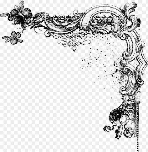 Gothic Corner Border, Transparent Border Png, Torn Page Png, Frame Design Png, Gothic Backgrounds, Black Frame Png, Page Borders Free, Border Frame Png, Gothic Png