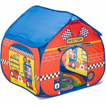 Fun2Give Pop-it-Up Pit Stop Tent with Race Mat Race Car Bedroom, Disney Cars Birthday Party, Space Kids Room, Disney Cars Birthday, 2 Person Tent, Cars Birthday Party, Space Kids, Play Tents, Car Party