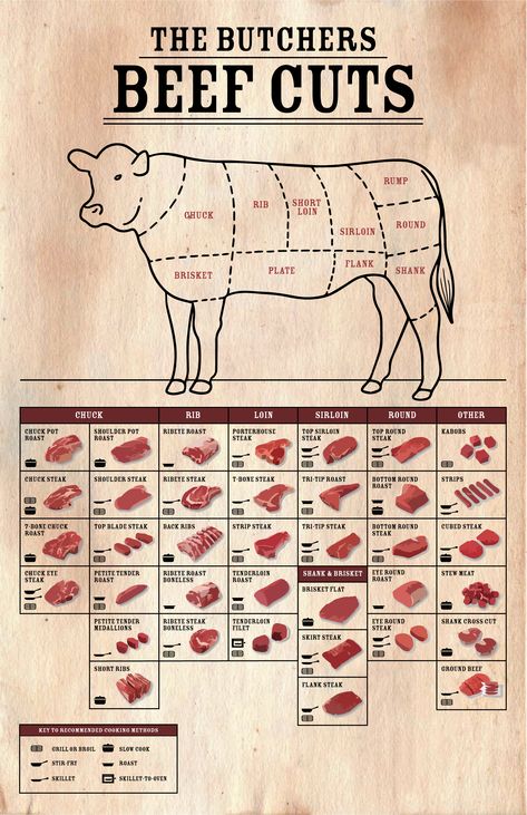 Darken background Meat Cuts Chart, Beef Cuts Chart, Roast Brisket, Culinary Lessons, Meat Butcher, Butcher's Cut, Cooking The Perfect Steak, Steak Cuts, Culinary Techniques