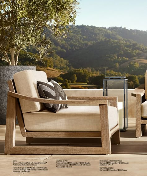 RH Source Books RH Outdoor 281 Restoration Hardware Outdoor Furniture, Restoration Hardware Outdoor, Rh Outdoor, Rh Furniture, Wood Lounge Chair, Weathered Teak, Desert Living, Home Edit, Digital Publication