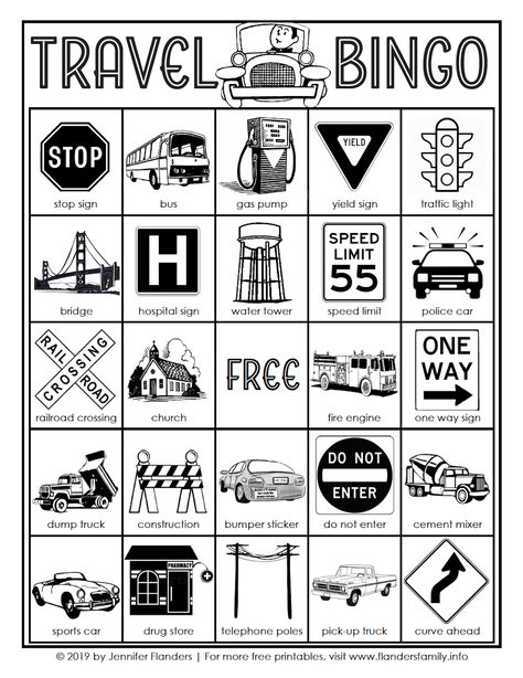 Car Bingo Free Printable, Road Trip Bingo Printable, Road Trip Printables For Kids, Printable Roadtrip Game, Road Trip Bingo Printable Free Prints, Car Bingo, Travel Bingo Printable For Kids, Car Trip Games, Bingo Printable Free