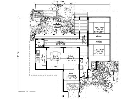 Japanese Traditional House Floor Plans, Japanese Style House Plans, Traditional Japanese House Plans, Japanese House Layout, Japanese House Plan, Japanese House Floor Plans, Small Japanese House, Japan House Design, Modern Japanese House