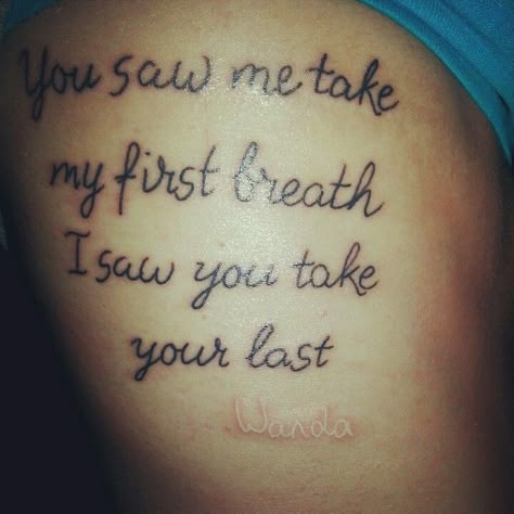 Okay guys, I actually said this in my speech at my Dad's memorial service...so crazy, and somewhat tempting. I probably wouldn't really get this as a tattoo, but it does inspire me, because I've been wracking my brain trying to think of a tattoo to get in memory of my Dad.  -Mackie Edith Gonzalez, Remembrance Tattoos, Behind Blue Eyes, Geniale Tattoos, Dad Tattoos, Memorial Tattoo, In Memory Of Dad, Mother Daughter Tattoos, E Tattoo