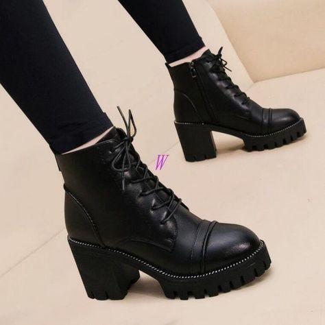 Minimalist Shoes, Block Heel Ankle Boots, Heels High, Kinds Of Shoes, Buy Shoes, Heeled Ankle Boots, High Heel Boots, Platform Shoes