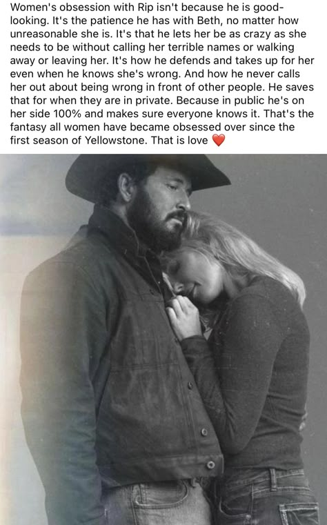 Rip And Beth, Beth And Rip, Rip Wheeler, Yellowstone Series, Cole Hauser, Soulmate Love Quotes, Healthy Relationship Advice, Marriage Life, Marriage Quotes