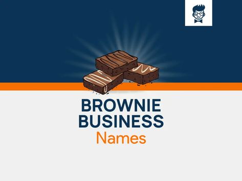 One Bite Brownie Brownie Business Name Ideas, Cake Business Names Ideas, Cake Business Names, Brownie Shop, Baking Business Ideas, Bakery Names, Shop Name Ideas, Cold Cake, Mini Brownies