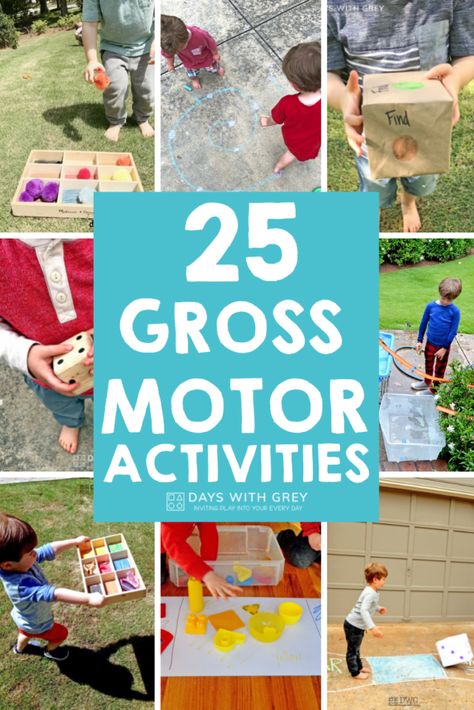 The best ways to get kids up and moving with gross motor play Toddler Gross Motor Activities, Preschool Gross Motor, Preschool Outdoor Activities, Edible Sensory, Motor Skills Preschool, Kids Letters, Discovery Bottles, Calm Down Corner, Physical Activities For Kids