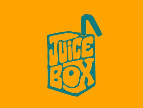 Juice Box by Jerry Okolo Canteen Logo Design, Lunch Box Logo Design, Business Design Ideas Logo, Creative Juice, Box Typography, Logo With Color, Juice Typography, Box Logo Design Ideas, Out Of The Box Logo