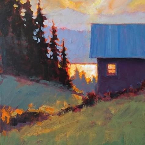 Paint Study Reference, Landscape Art Reference, Landscapes With People, Jed Dorsey Paintings, Cool Oil Paintings, Painting Landscape Acrylic, Fall Easy Painting Ideas, Pnw Painting, Oil Paint Landscape