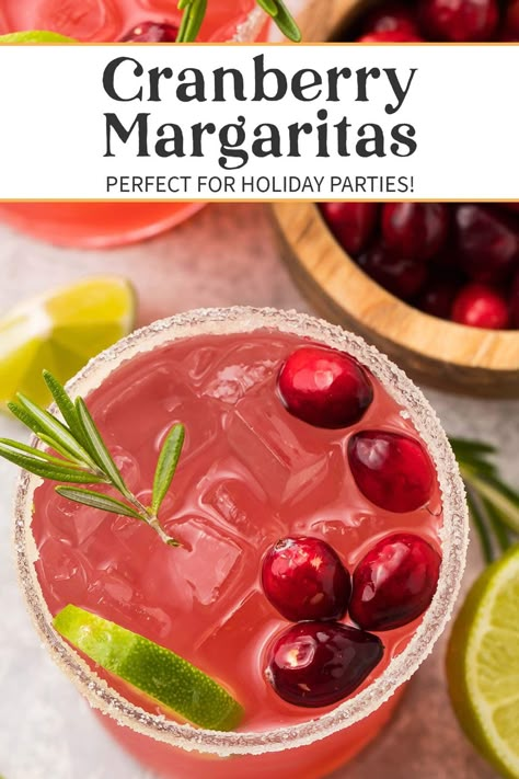 A little sweet, tart, and with a great kick, this cranberry margarita recipe is as easy to throw together as it is beautiful! Perfect for the holidays or anytime, really. Make one at a time or a pitcher! Cranberry Margarita Recipe, Pitcher Margarita Recipe, Holiday Margaritas, Margherita Recipe, Pitcher Of Margaritas, Classy Cocktails, Cranberry Cider, 40 Aprons, Xmas Drinks