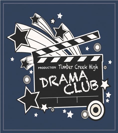 School Theatre Design, Drama Club Tshirt Ideas, Club Poster Ideas Schools, Student Club Poster, Theater Shirt Ideas, Theatre Shirts Design, Drama Posters For Classroom, Drama Club Shirts, Club Poster Design School