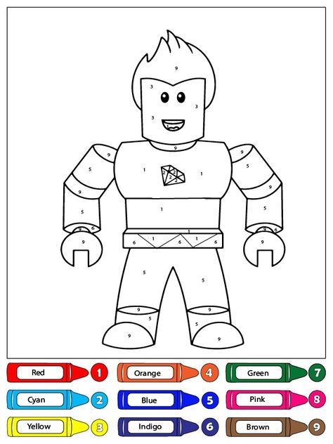 Diamond Miner Roblox Color by Number Roblox Activity Sheets, Roblox Coloring Pages, Roblox Coloring, Color By Number Printable, Roblox Birthday, Numbers For Kids, Coloring Tips, Colouring Printables, Color By Numbers