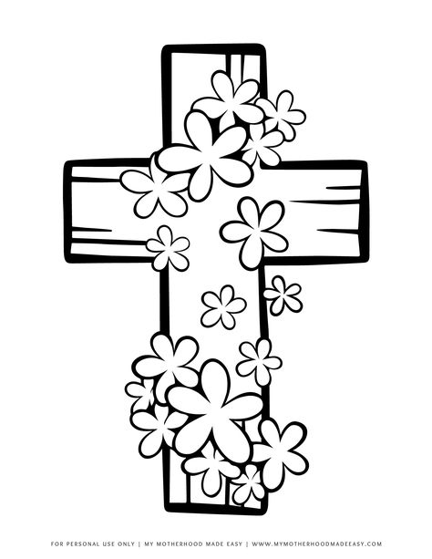 easter cross coloring sheet  Looking for an easter cross template printable for your kid’s easter crafts? Well, you’re in luck! Keep reading to learn more about our FREE Easter Cross template printable for kids (PDF)! Sunday School Crafts For Preschoolers, Cross Drawing Christian, Drawing Of A Cross, Christian Coloring Pages For Kids, Pretty Coloring Pages, Embroidery Doodles, Cross Drawings, Cross Template, Christian Coloring Pages