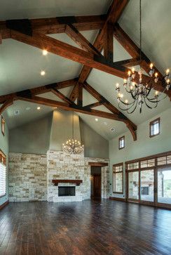 Defendorf Design Ideas, Pictures, Remodel and Decor Limestone Fireplace, Pole Barn Homes, Future Home Ideas, Pole Barn, Wood Beams, Ceiling Beams, Dream Home Ideas, Douglas Fir, Barndominium