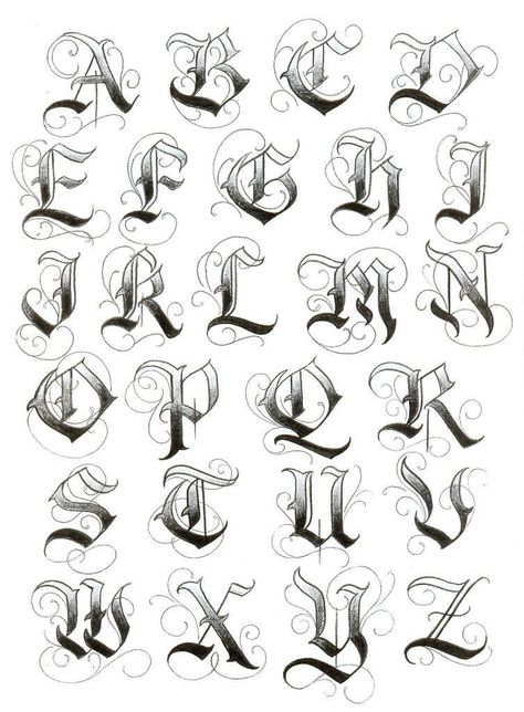 Letters In Calligraphy Alphabet, Letter Font Drawing, Letter Alphabet Design, Old English Cursive Letters, X Drawing Letter, Old English Font Alphabet, Old English Alphabet Letters, Old Time Font, Name Ideas Drawing