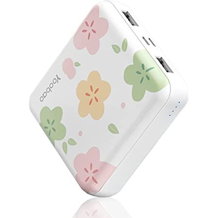 Mini Fast Charging Compact Battery Pack with Dual USB Output & Dual Inport (2.1A Type-C and 8-Pin Input),Compatible with iPhone,iPad-White Cute Portable Charger, Mini Phone, Presents For Girls, Samsung Galaxy S6 Edge, Portable Power Bank, Phone Battery, Portable Charger, Samsung Galaxy S5, Travel With Kids