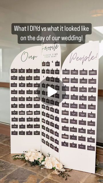 @diyupcycledesigns on Instagram: "DIY Wedding seating chart!! This wood tri-fold base from Amazon has so many possibilities to make it your own!! It is a great affordable start for any seating chart, hang cute take home gifts on it, backdrop for a welcome sign/fun wording or whatever your heart desires!  I have my affiliate link to the Wood Tri-Fold as well as everything else I used to make this seating chart in the link in my bio! This one was a labor of love but we absolutely loved the way it turned out! #amazonaffiliate #comissionearned #bride #bridetobe #2024bride #wedding #weddinginspiration #weddingseatingchart #weddingsigns #weddingsign #weddingreception #weddingreceptiondecor #weddingdecor #weddingideas #weddingdecor #weddingdetails #weddingdecoration #2024wedding #2025wedding #diy Diy Foam Board Seating Chart Wedding, Cork Board Seating Chart, Wedding Welcome Seating Chart, Diy Large Seating Chart Wedding, Wedding Inspo Seating Chart, Wedding Guest Seating Chart Display Diy, Seating Chart Wedding Easy, Diy Seating Chart Board, Seating Chart Display Diy