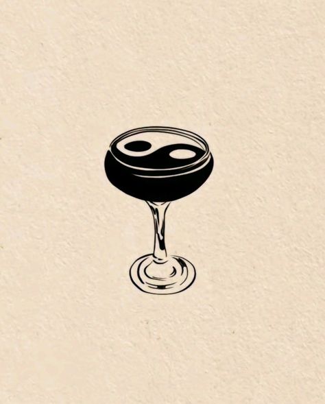 Wine Key Tattoo, Reading Glasses Tattoo, Shirley Temple Tattoo, Two Door Cinema Club Tattoo, Coffee Themed Tattoos, Take Your Time Tattoo, Tarot Tattoo Ideas Symbols, Small Shaded Tattoos, Espresso Martini Tattoo