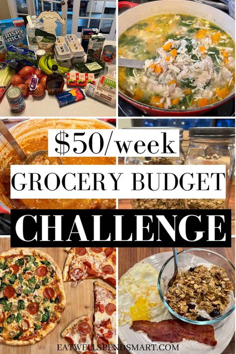 $50 Grocery Budget Challenge - Eat Well Spend Smart 200 Monthly Grocery Budget, 40 Dollar Grocery Budget, Stretch Your Dollar Meals, Low Budget Grocery List Meal Planning, 2 Weeks Of Groceries For $100, Week Of Groceries Under $50, 25 Dollar Grocery Budget, $50 Weekly Grocery Budget, $50 Budget Grocery List