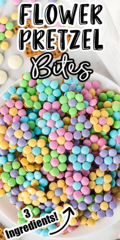 Pretzel Candy Melts, Flower Pretzel Bites, Easter Treats To Make, Easter Pretzel, Salty Desserts, Pretzel Treats, Easter Snacks, Spring Treats, Easter Sweets